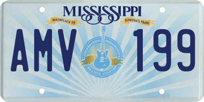 MS license plate AMV199