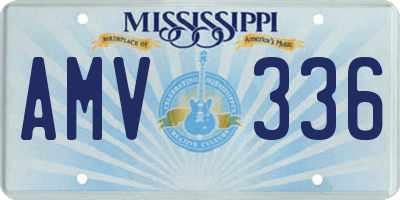 MS license plate AMV336