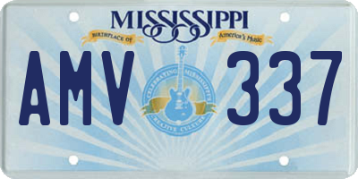 MS license plate AMV337