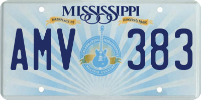 MS license plate AMV383