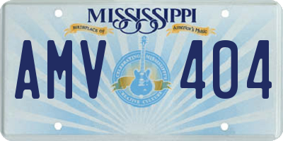 MS license plate AMV404