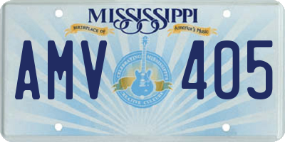 MS license plate AMV405