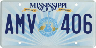 MS license plate AMV406