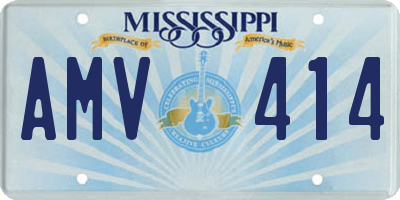 MS license plate AMV414