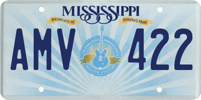 MS license plate AMV422