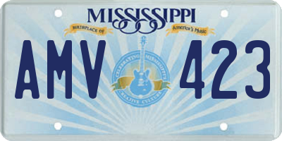 MS license plate AMV423
