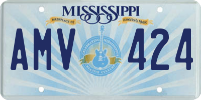 MS license plate AMV424