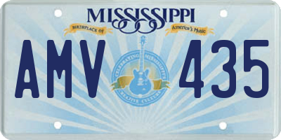 MS license plate AMV435