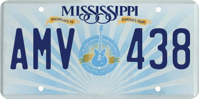 MS license plate AMV438
