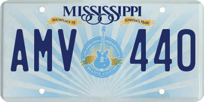 MS license plate AMV440