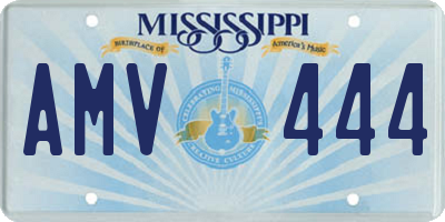MS license plate AMV444