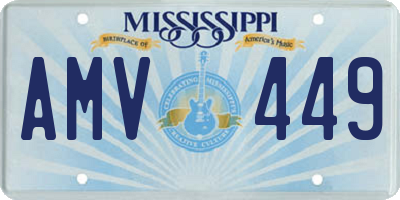 MS license plate AMV449