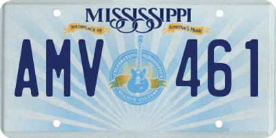 MS license plate AMV461