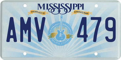 MS license plate AMV479
