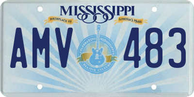 MS license plate AMV483
