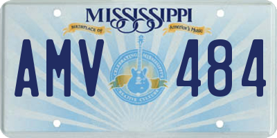 MS license plate AMV484