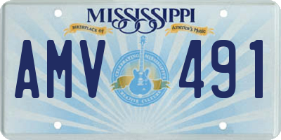 MS license plate AMV491