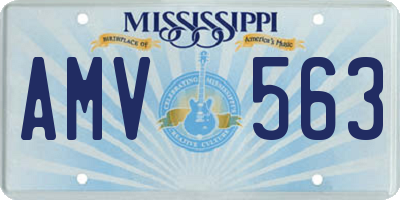 MS license plate AMV563