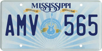 MS license plate AMV565