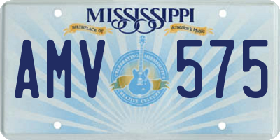 MS license plate AMV575