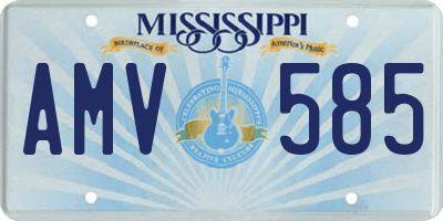 MS license plate AMV585