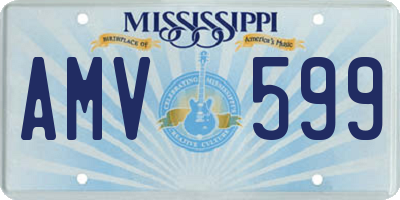 MS license plate AMV599