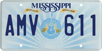 MS license plate AMV611