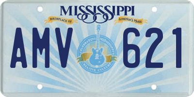 MS license plate AMV621