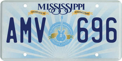 MS license plate AMV696