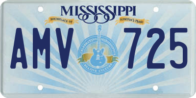 MS license plate AMV725
