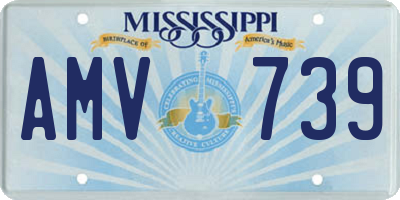 MS license plate AMV739