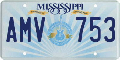 MS license plate AMV753