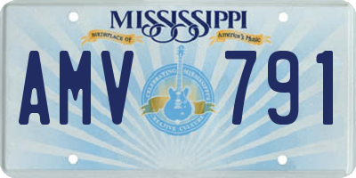 MS license plate AMV791