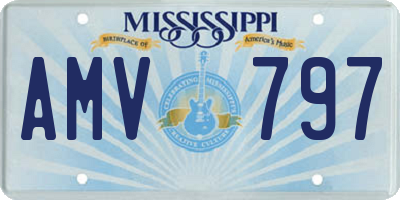 MS license plate AMV797