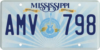 MS license plate AMV798