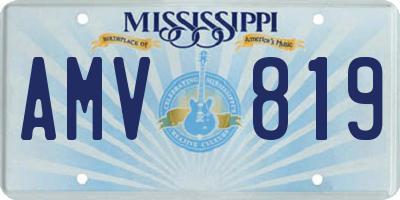 MS license plate AMV819