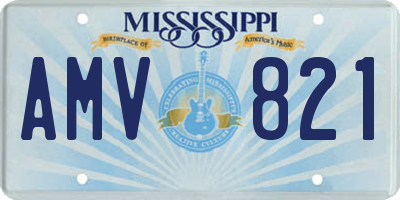 MS license plate AMV821