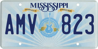 MS license plate AMV823