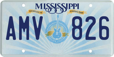 MS license plate AMV826