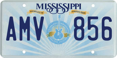 MS license plate AMV856