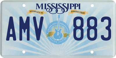 MS license plate AMV883