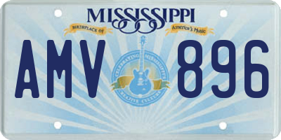 MS license plate AMV896