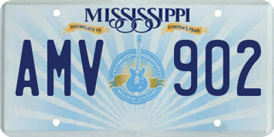 MS license plate AMV902