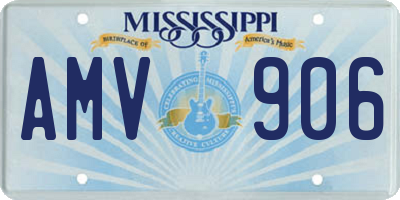 MS license plate AMV906