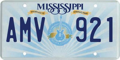MS license plate AMV921