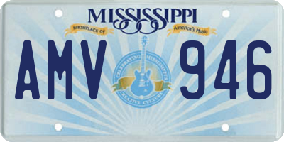 MS license plate AMV946