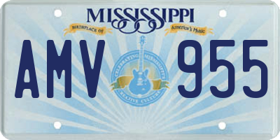 MS license plate AMV955
