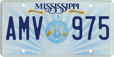 MS license plate AMV975