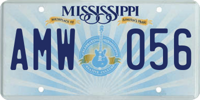MS license plate AMW056