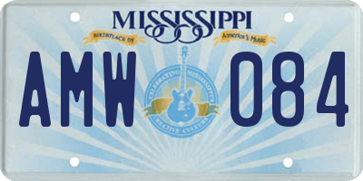 MS license plate AMW084